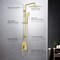 Kibi Cube Pressure Balanced 2-Function Shower Column with Rough In Valve - Brushed Gold KSC404BG - alternate 9